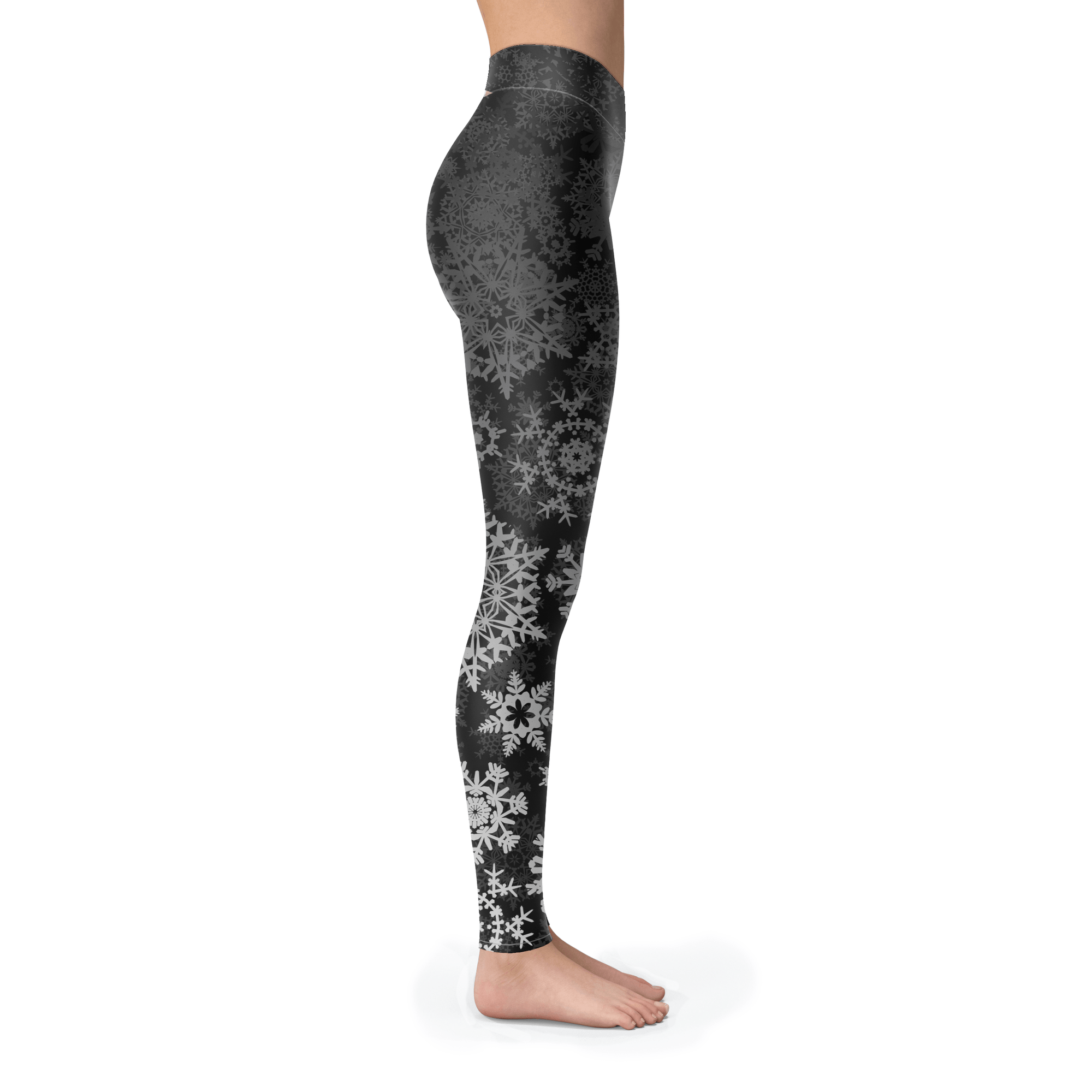 Black and Silver Snow Leggings - Powderaddicts