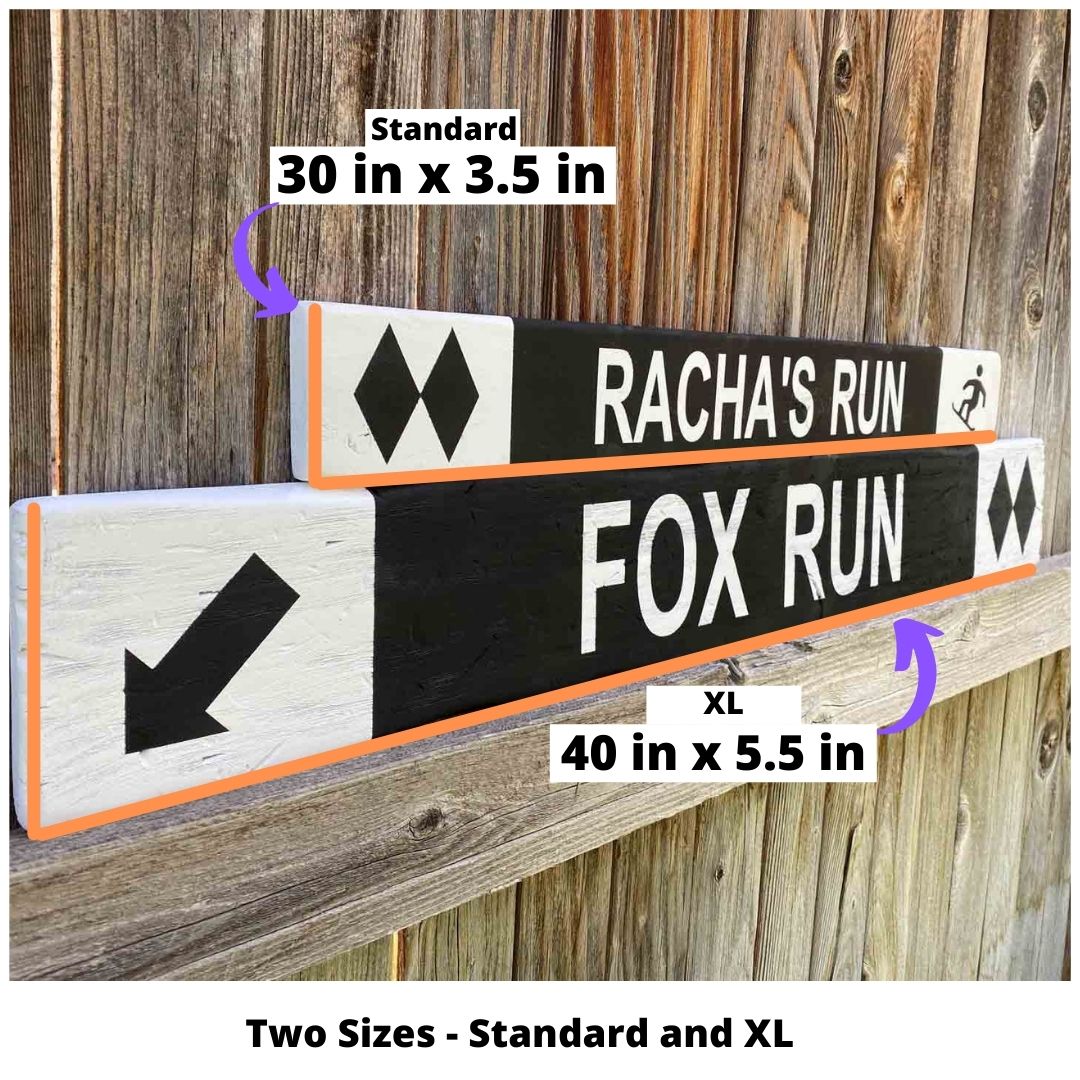 PERSONALIZED Rustic Ski and Snowboard Trail Signs (🇺🇸 Made In The USA) - Powderaddicts