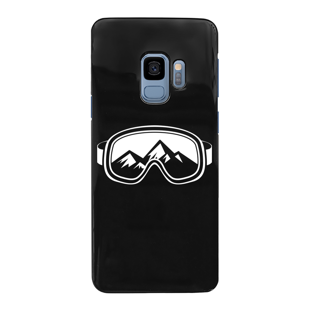 Ski Goggles Back Printed Black Hard Phone Case - Powderaddicts