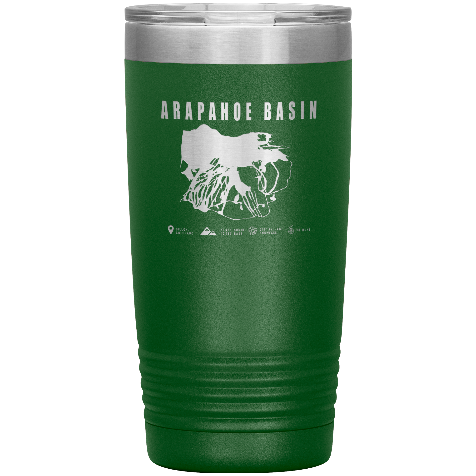 Arapahoe Basin,Colorado Ski Resort 20oz Tumbler - Powderaddicts