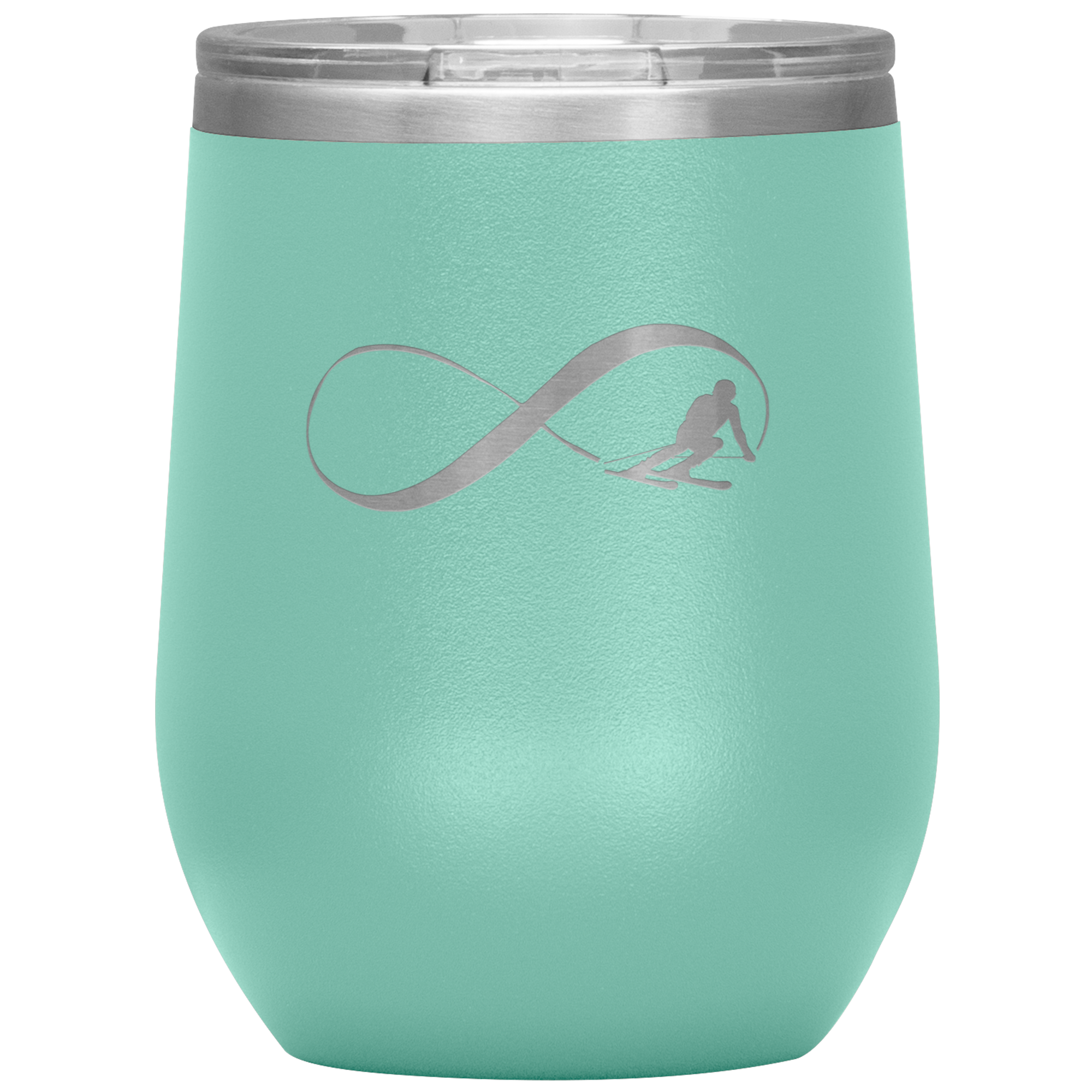 Infinity Skiing Wine 12oz Tumbler - Powderaddicts