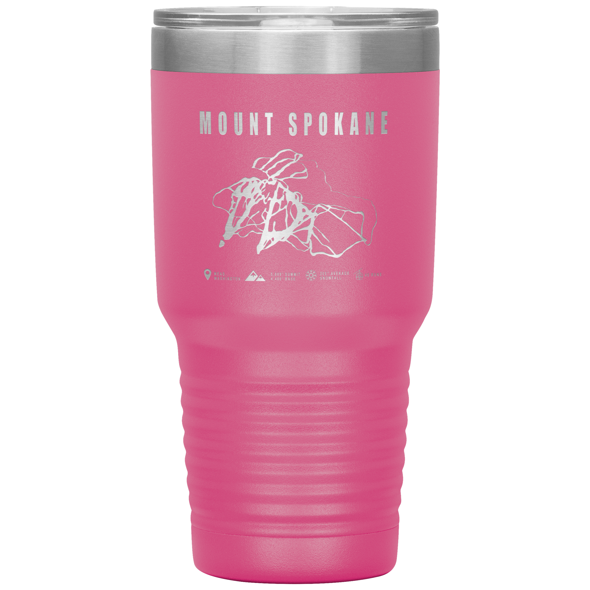 Stevens Pass, Washington Ski Trail Map 30oz Tumbler - Powderaddicts