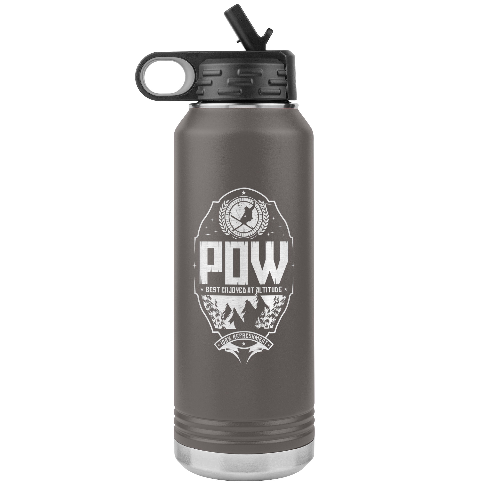 Pow Best Enjoyed At Altitude 32oz Water Bottle Tumbler - Powderaddicts