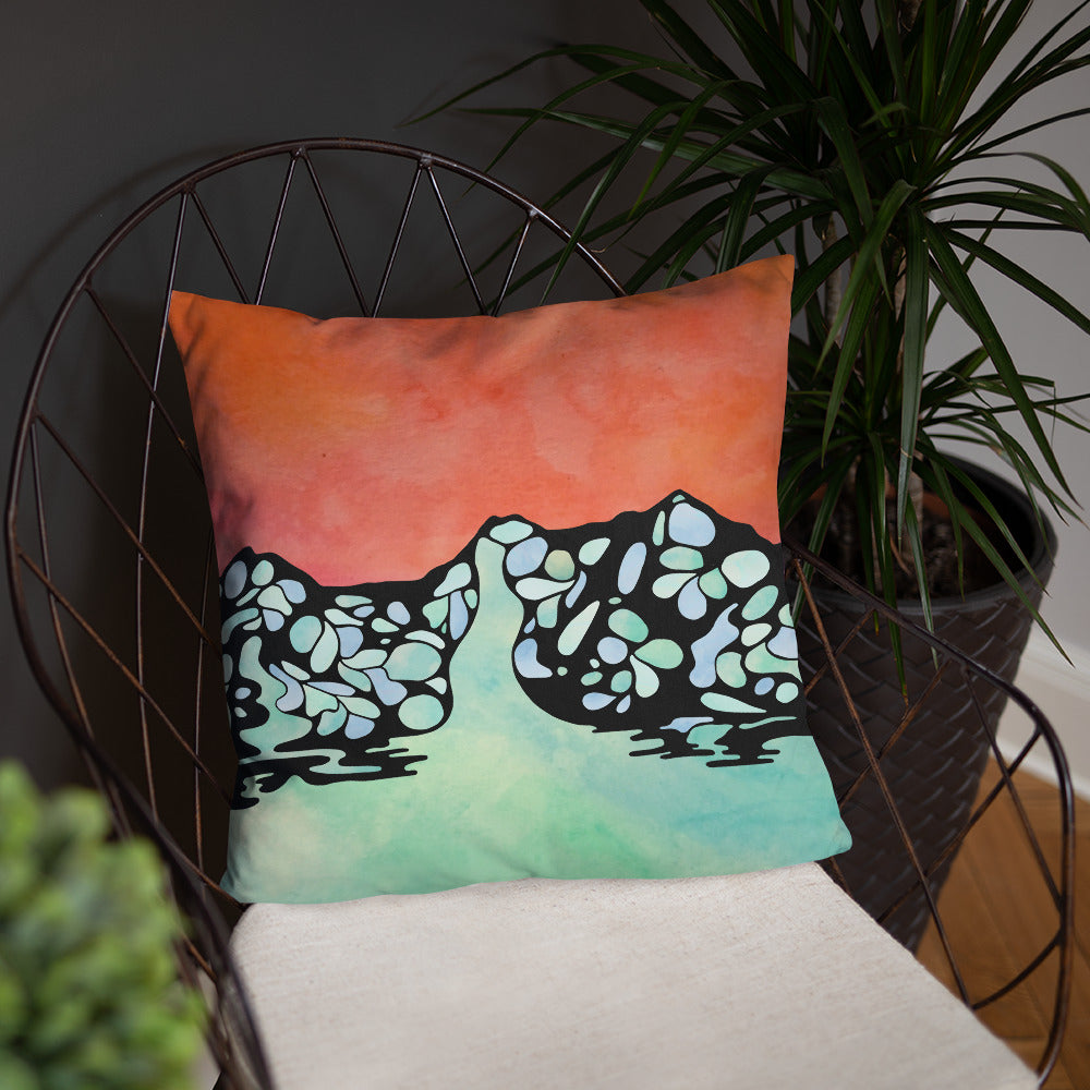 Ooze Blue Art Ice Scene Print Premium Pillow - Powderaddicts