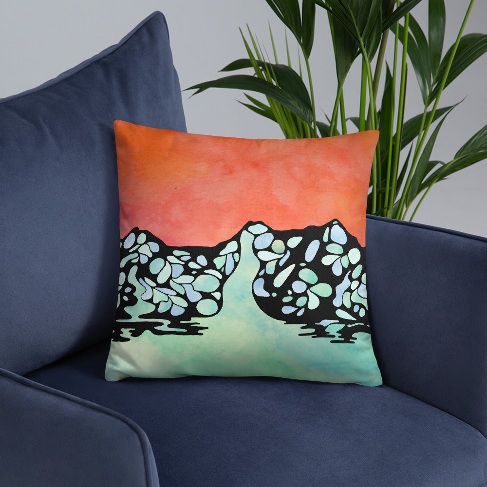 Ooze Blue Art Ice Scene Print Premium Pillow - Powderaddicts