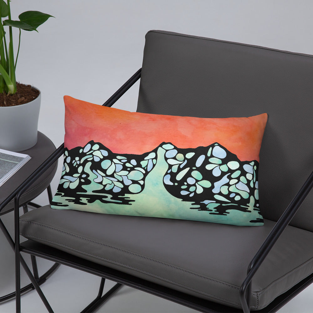 Ooze Blue Art Ice Scene Print Premium Pillow - Powderaddicts