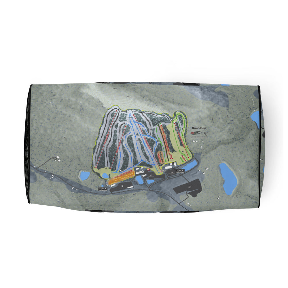 Roundtop, Pennsylvania Ski Trail Map Duffle Bag - Powderaddicts