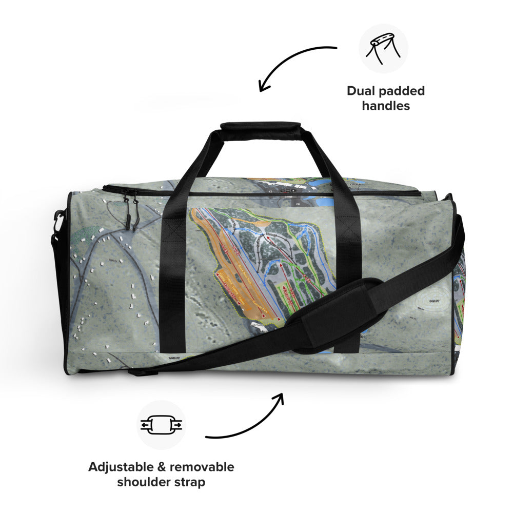 Bear Creek, Pennsylvania Ski Trail Map Duffle Bag - Powderaddicts