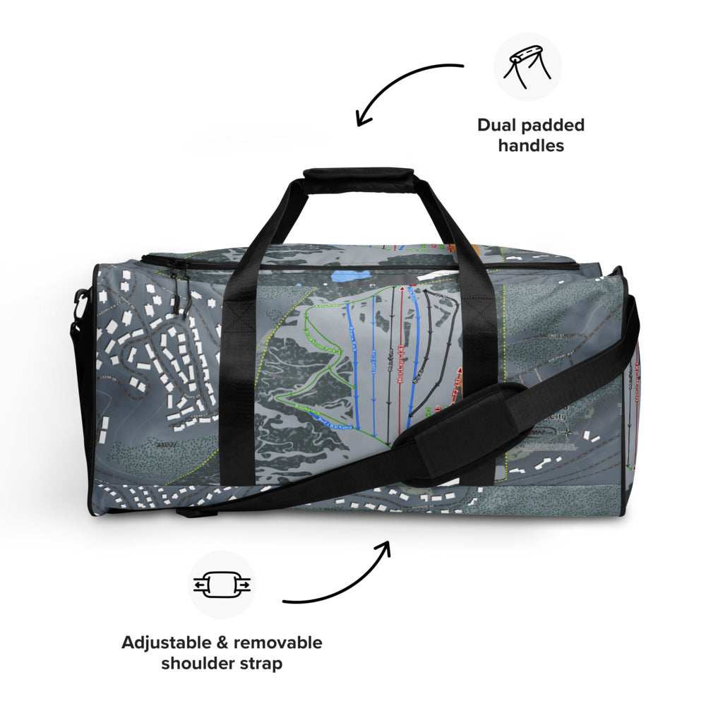 Woodward, Utah Ski Trail Map Duffle Bag - Powderaddicts