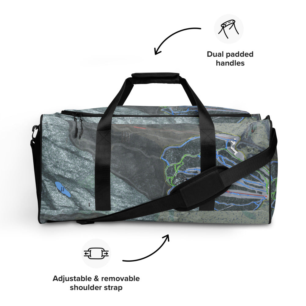 Moosehead Mountain, Maine Ski Trail Map Duffle Bag - Powderaddicts