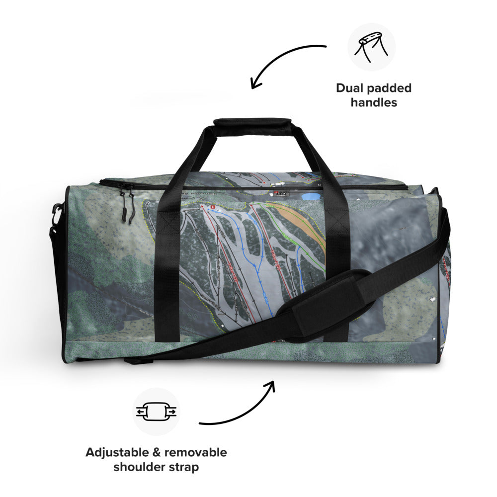 Titcomb Mountain, Maine Ski Trail Map Duffle Bag - Powderaddicts