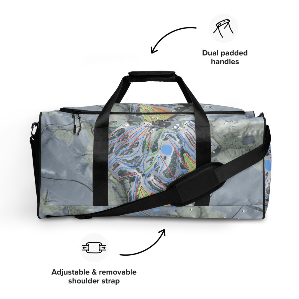 Afton Alps, Minnesota Ski Trail Map Duffle Bag - Powderaddicts