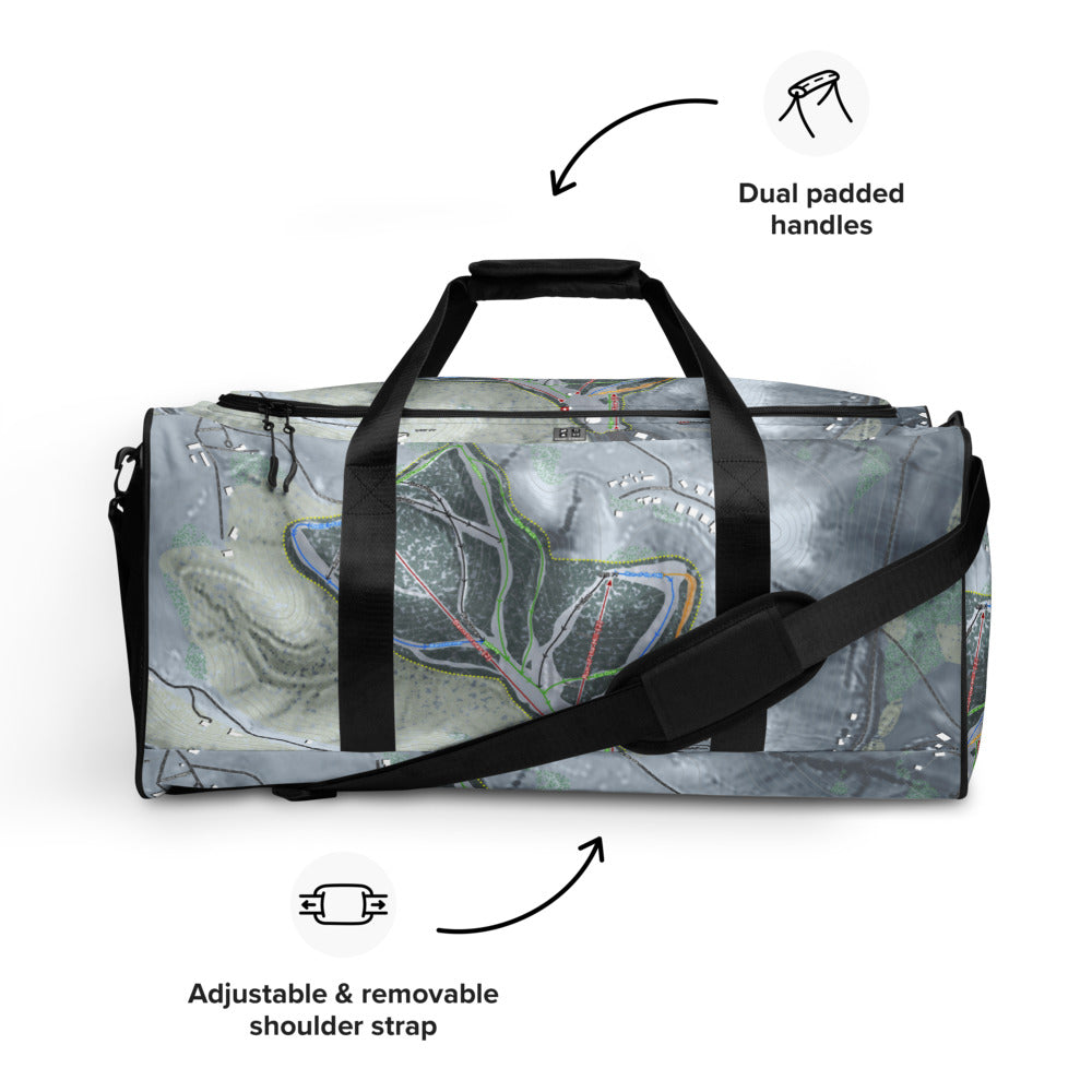 Coffee Mill, Minnesota Ski Trail Map Duffle Bag - Powderaddicts