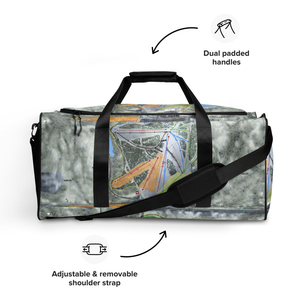 Detroit Mountain, Minnesota Ski Trail Map Duffle Bag - Powderaddicts