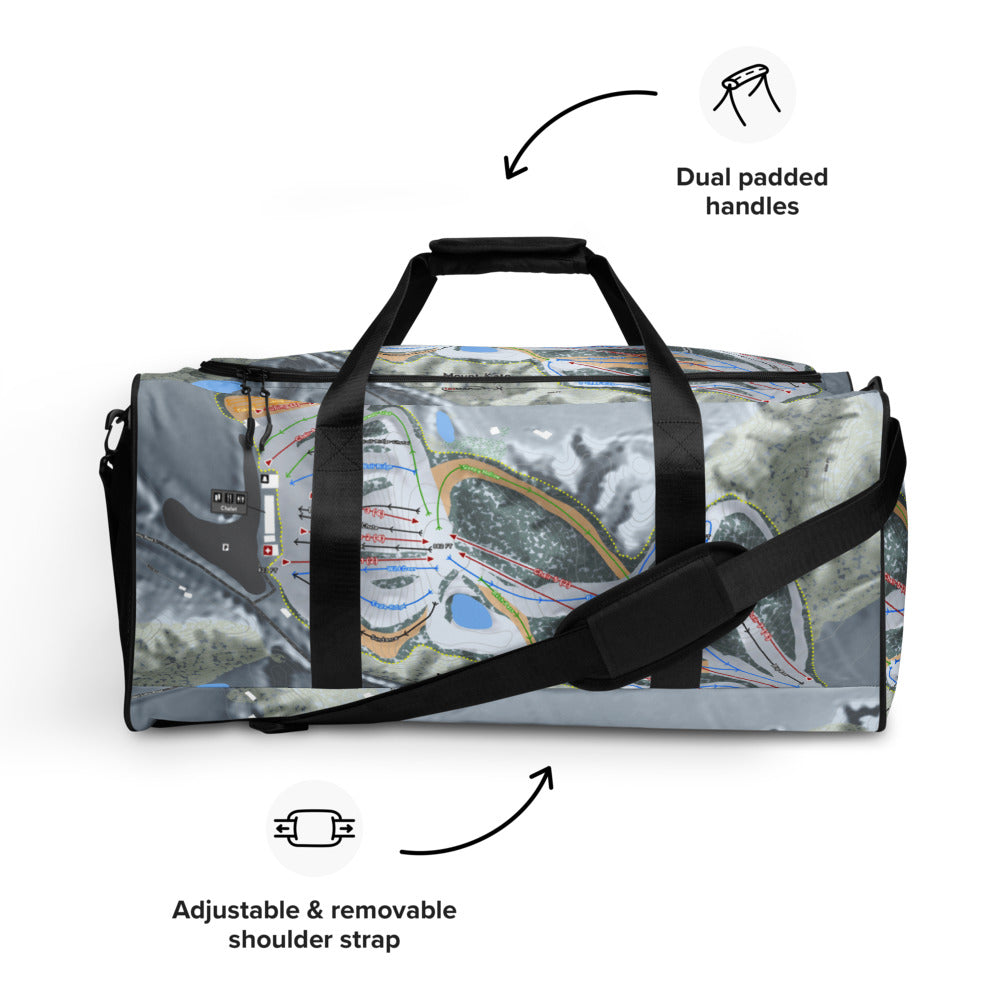 Mount Kato, Minnesota Ski Trail Map Duffle Bag | Powderaddicts