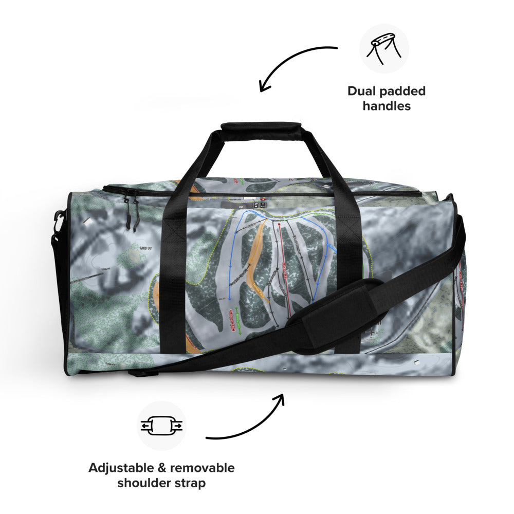 Mount Ski Gull, Minnesota Ski Trail Map Duffle Bag - Powderaddicts