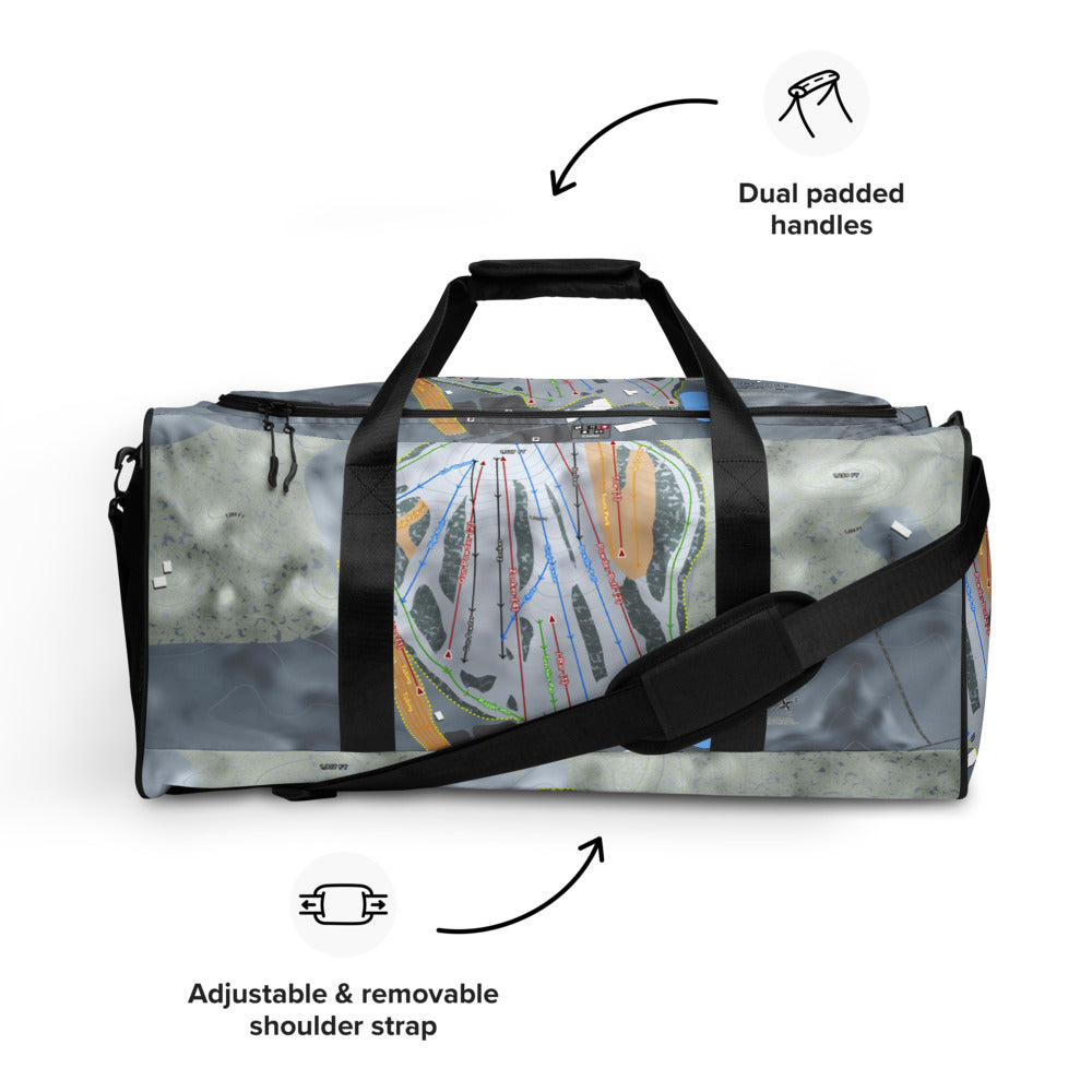 Powder Ridge, Minnesota Ski Trail Map Duffle Bag - Powderaddicts