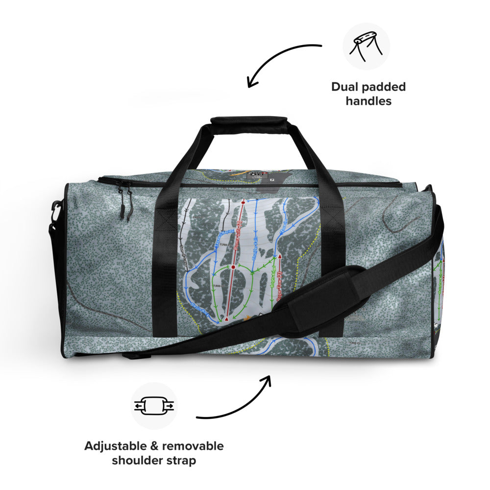 Elk Ridge, Arizona Ski Trail Map Duffle Bag - Powderaddicts