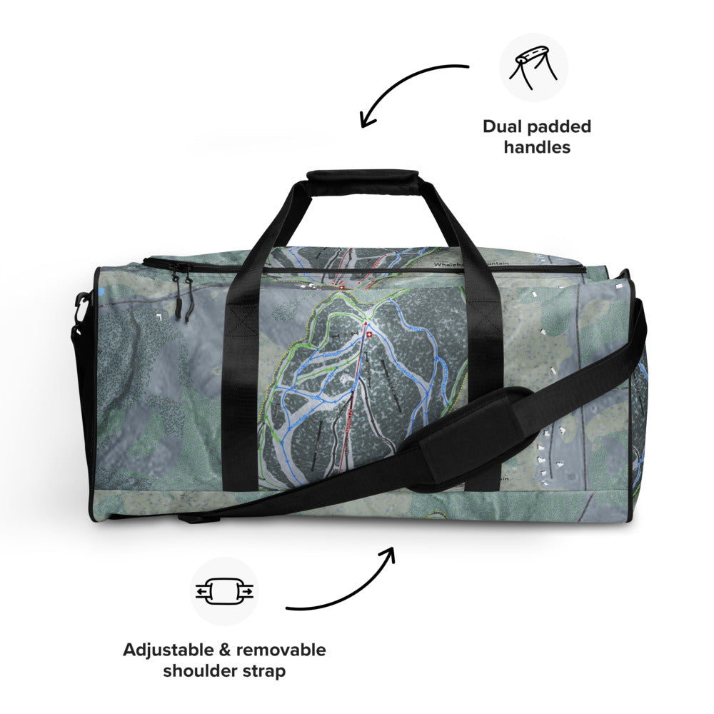 Whaleback Mountain, New Hampshire  Ski Trail Map Duffle Bag - Powderaddicts