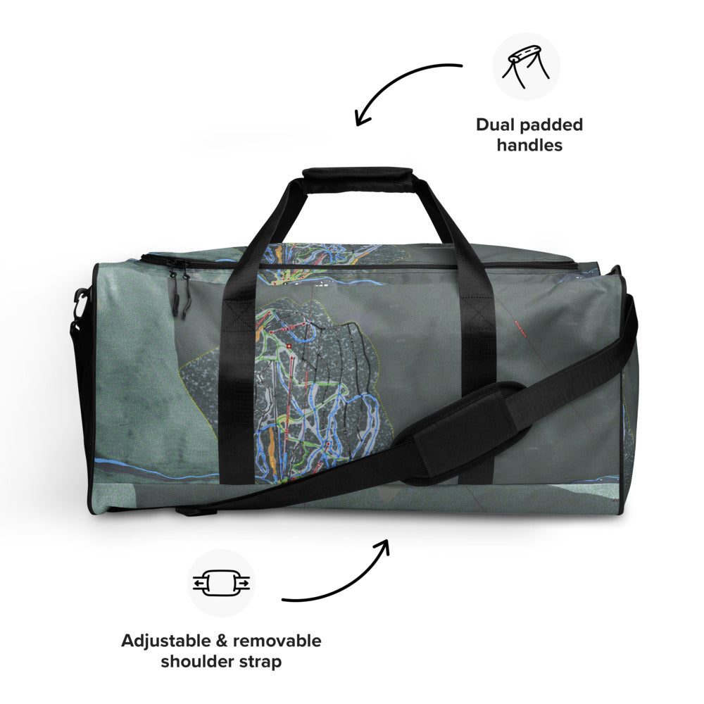 Sipapu, New Mexico Ski Trail Map Duffle Bag - Powderaddicts