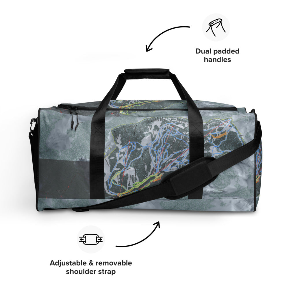 Mission Ridge, Washington Ski Trail Map Duffle Bag - Powderaddicts