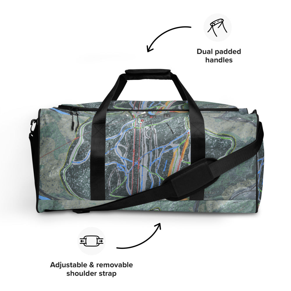 Berkshire East, Massachusetts Ski Trail Map Duffle Bag - Powderaddicts