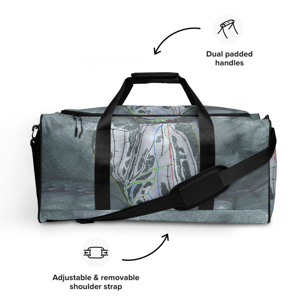 Warner Canyon, Oregon Ski Trail Map Duffle Bag - Powderaddicts