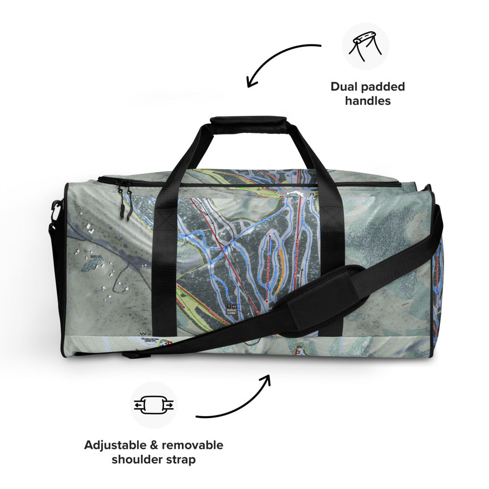 Wachusett, Massachusetts Ski Trail Map Duffle Bag - Powderaddicts