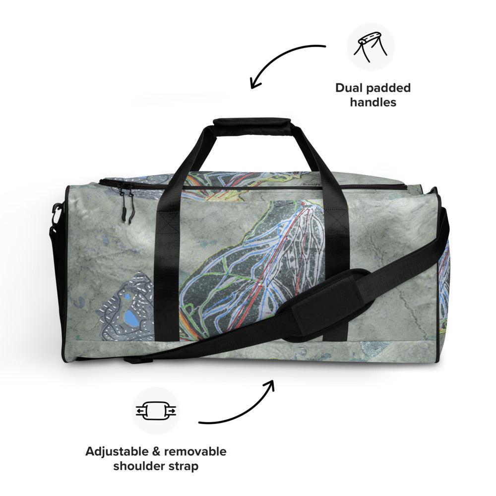 Bromley, Vermont Ski Trail Map Duffle Bag - Powderaddicts