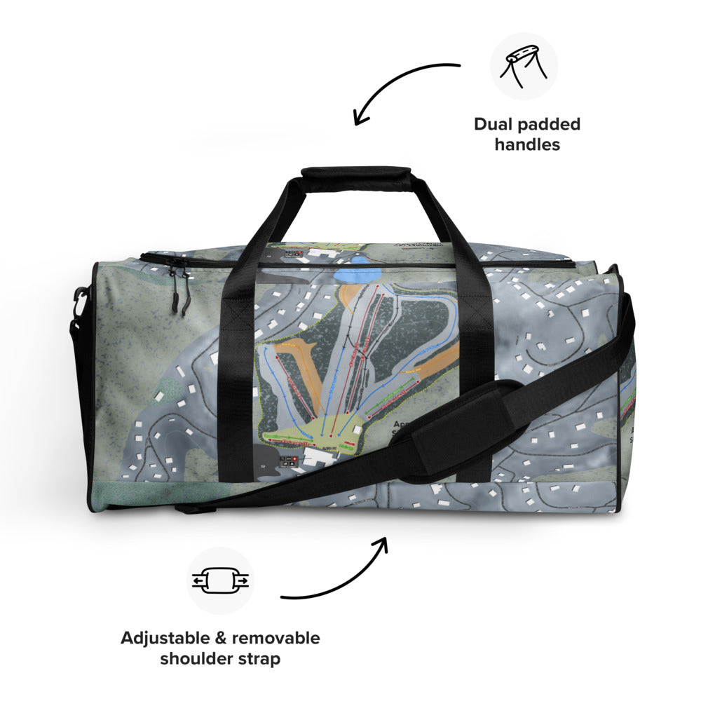 Appalachian, North Carolina Ski Mountain Ski Trail Duffle Bag - Powderaddicts