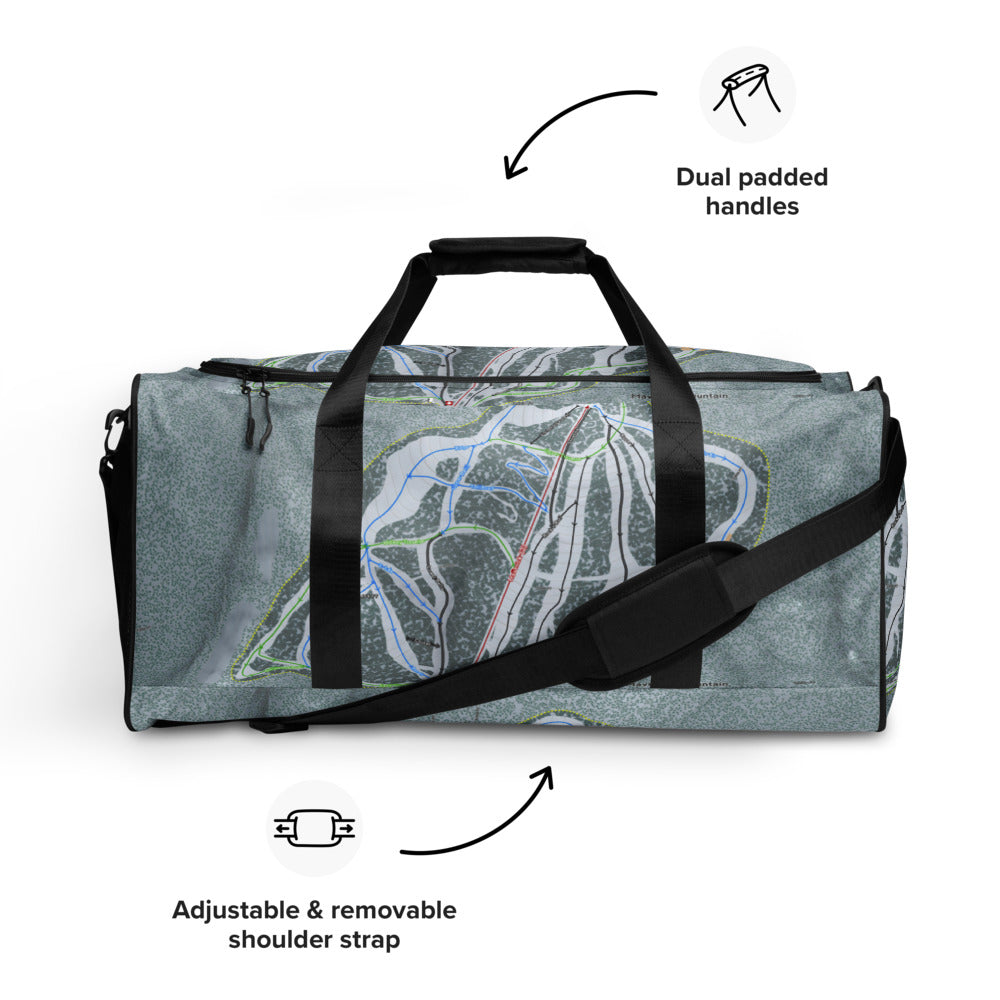 Maverick, Montana Ski Trail Map Duffle Bag - Powderaddicts