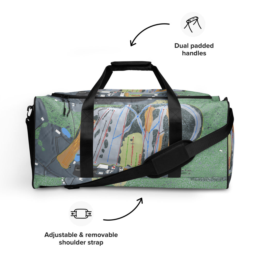 Snow Trails, Ohio Ski Trail Map Duffle Bag - Powderaddicts