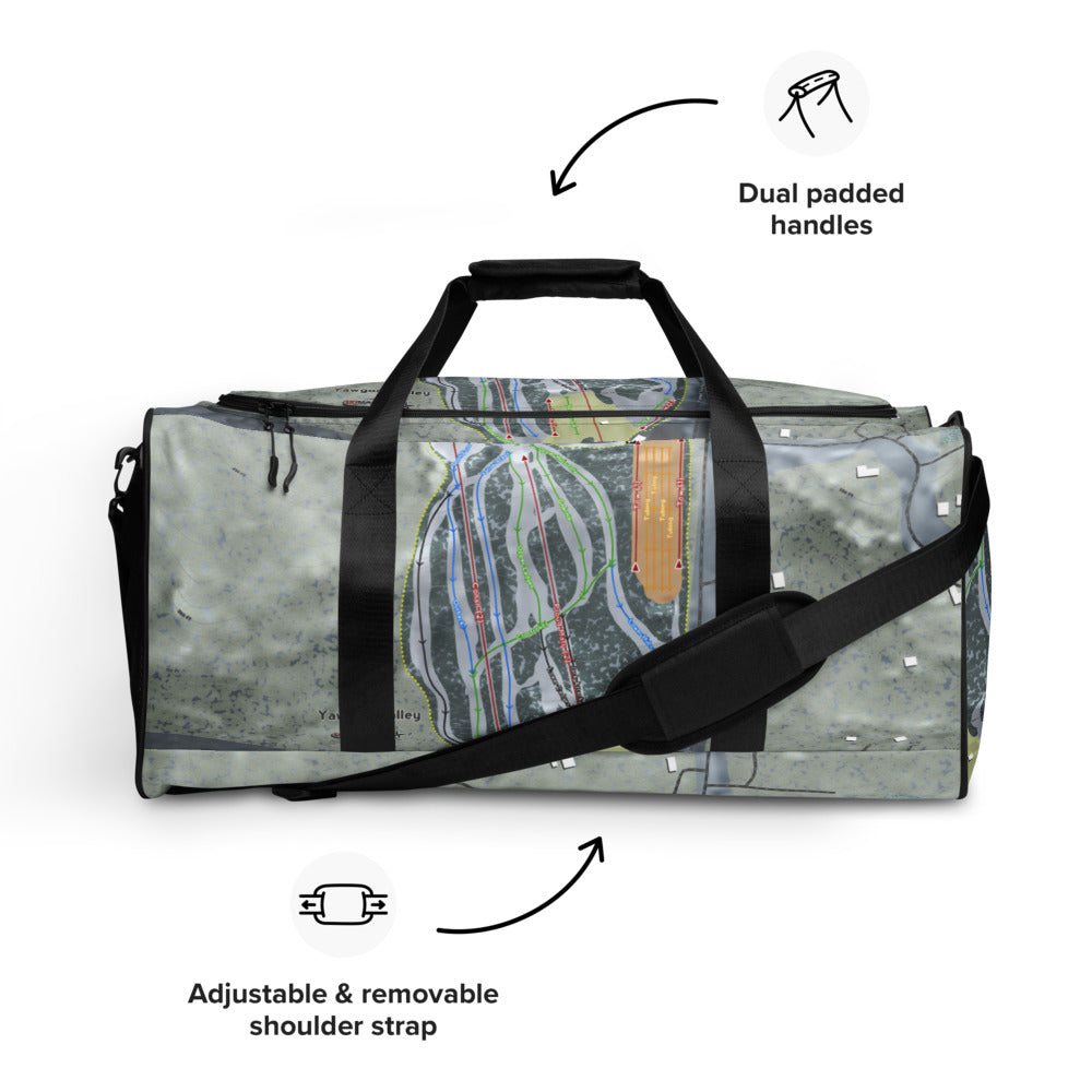 Yawgoo Valley, Rhode Island Ski Trail Map Duffle Bag - Powderaddicts