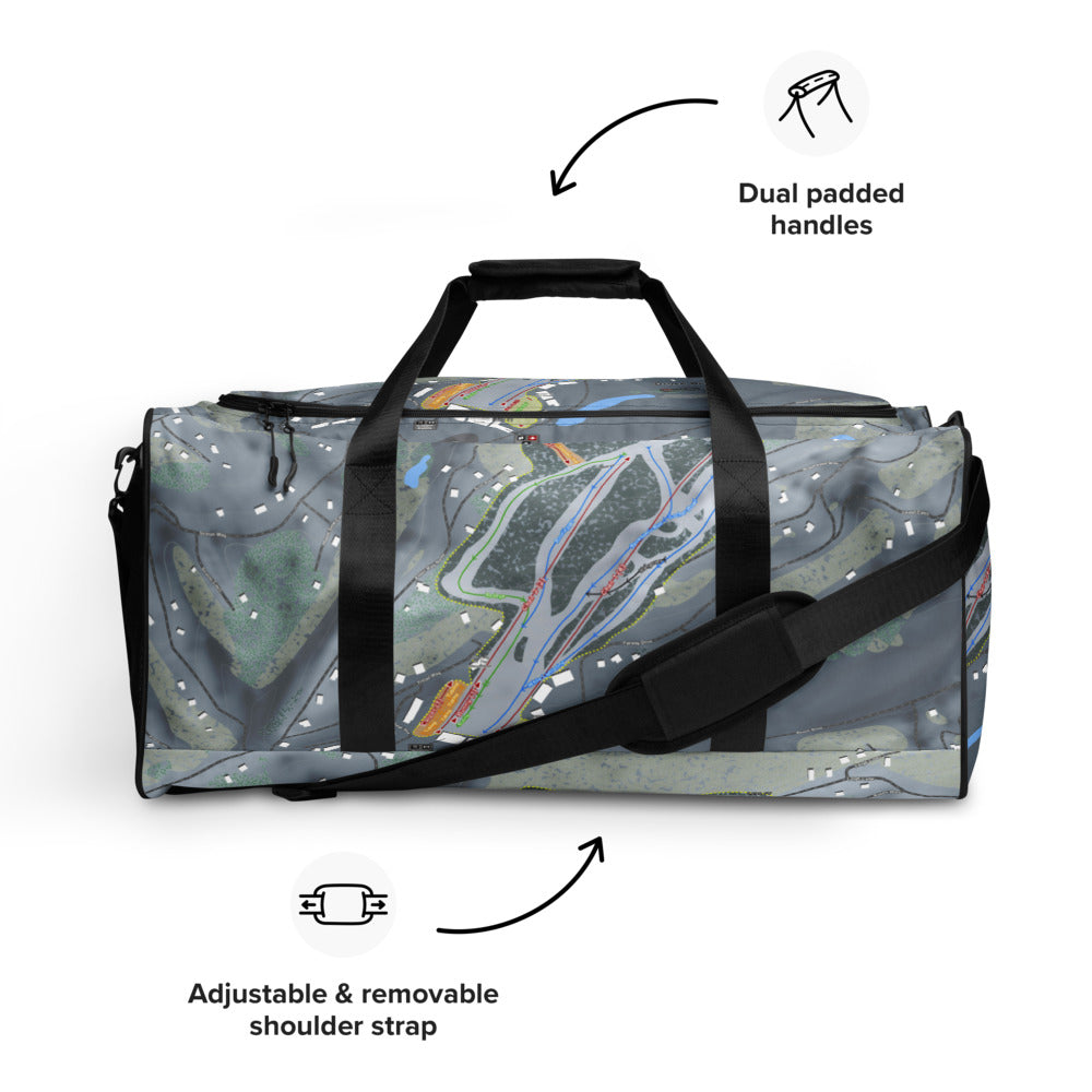 Bryce, Virginia Ski Trail Map Duffle Bag - Powderaddicts