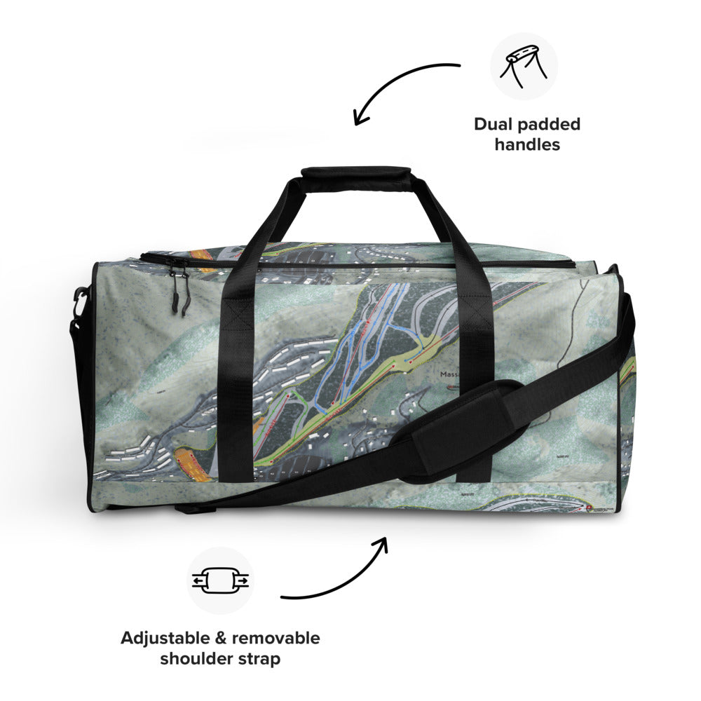 Massanutten, Virginia  Ski Trail Map Duffle Bag - Powderaddicts