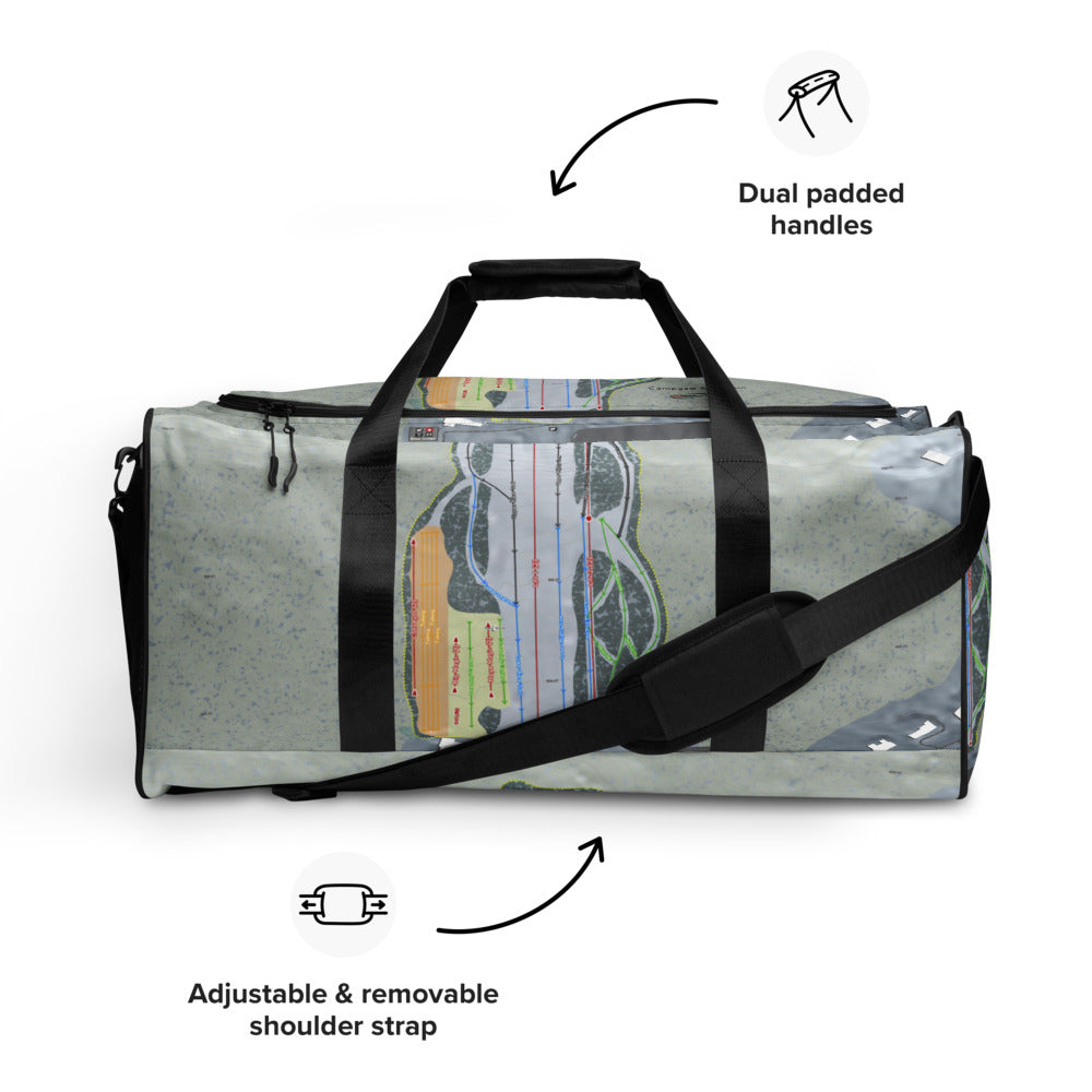 Campgaw Mountain, New Jersey Ski Trail Map Duffle Bag - Powderaddicts