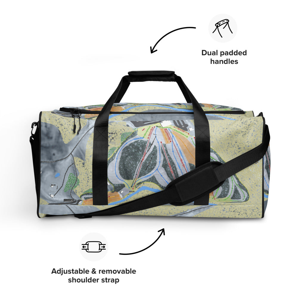 Paoli Peaks, Indiana Ski Trail Map Duffle Bag - Powderaddicts