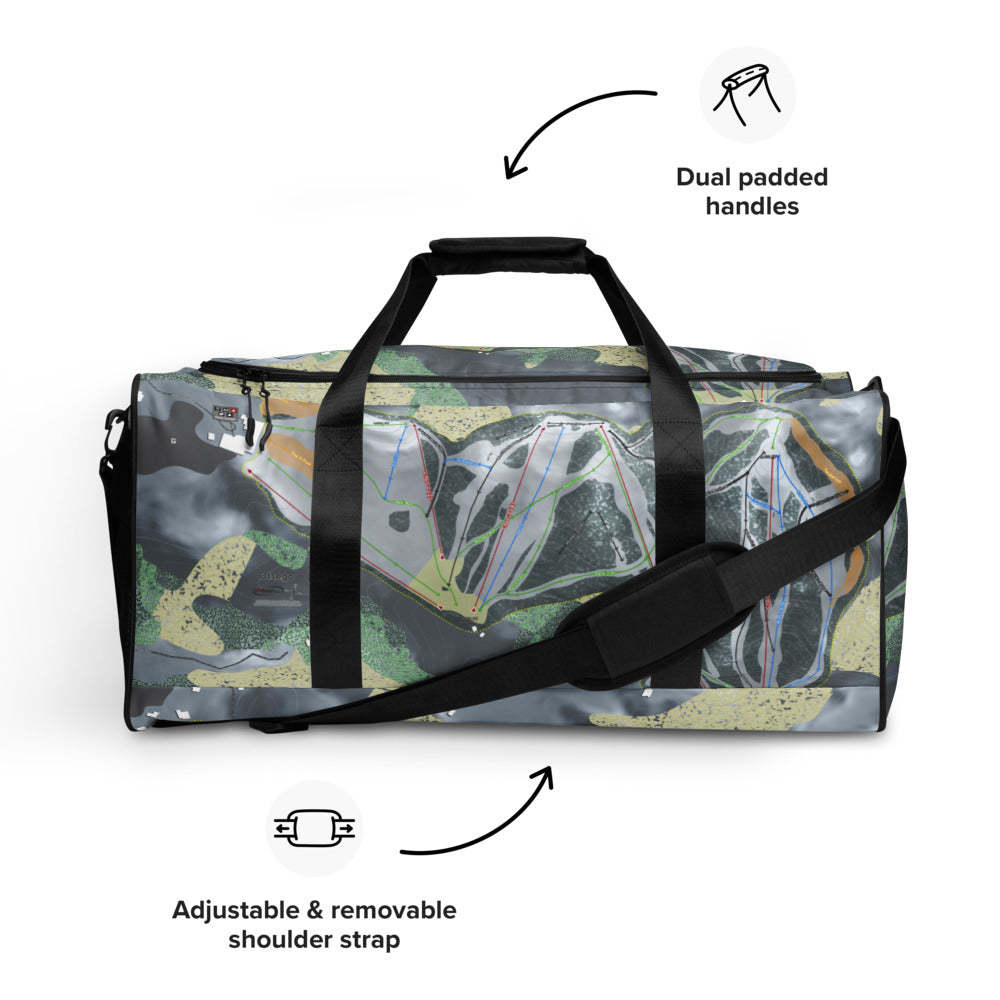 Otsego, Michigan Ski Trail Map Duffle Bag - Powderaddicts