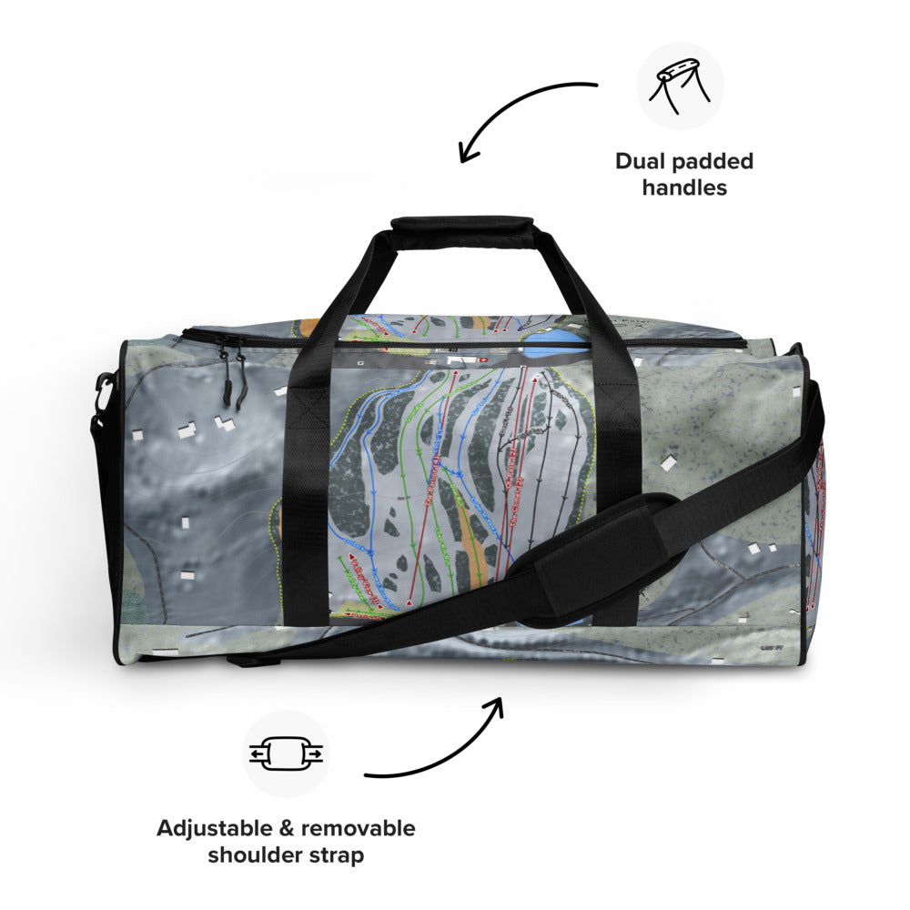 Mount Peter, New York Ski Trail Map Duffle Bag - Powderaddicts