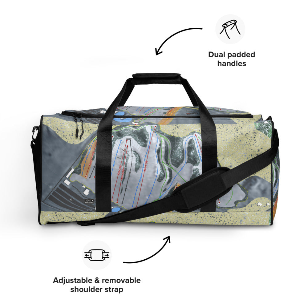 Timber Ridge, Michigan Ski Trail Map Duffle Bag - Powderaddicts