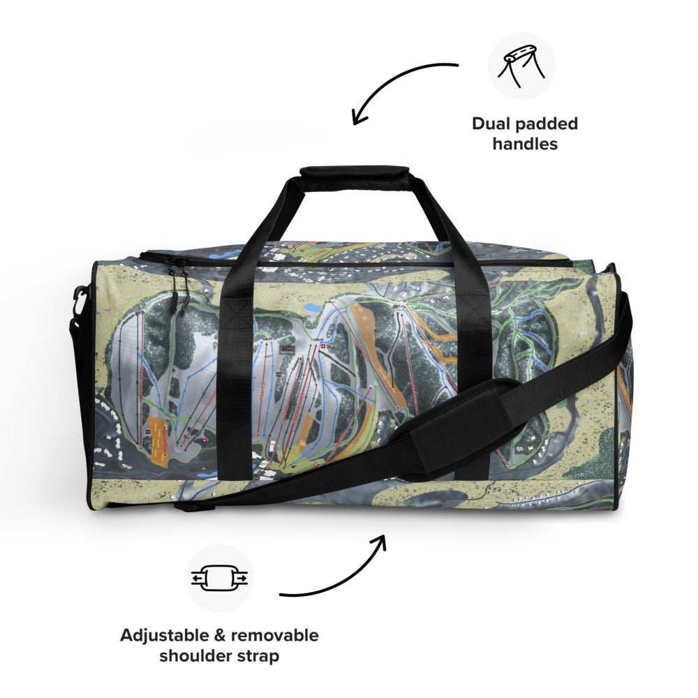 Boyne Mountain, Michigan Ski Trail Map Duffle Bag - Powderaddicts