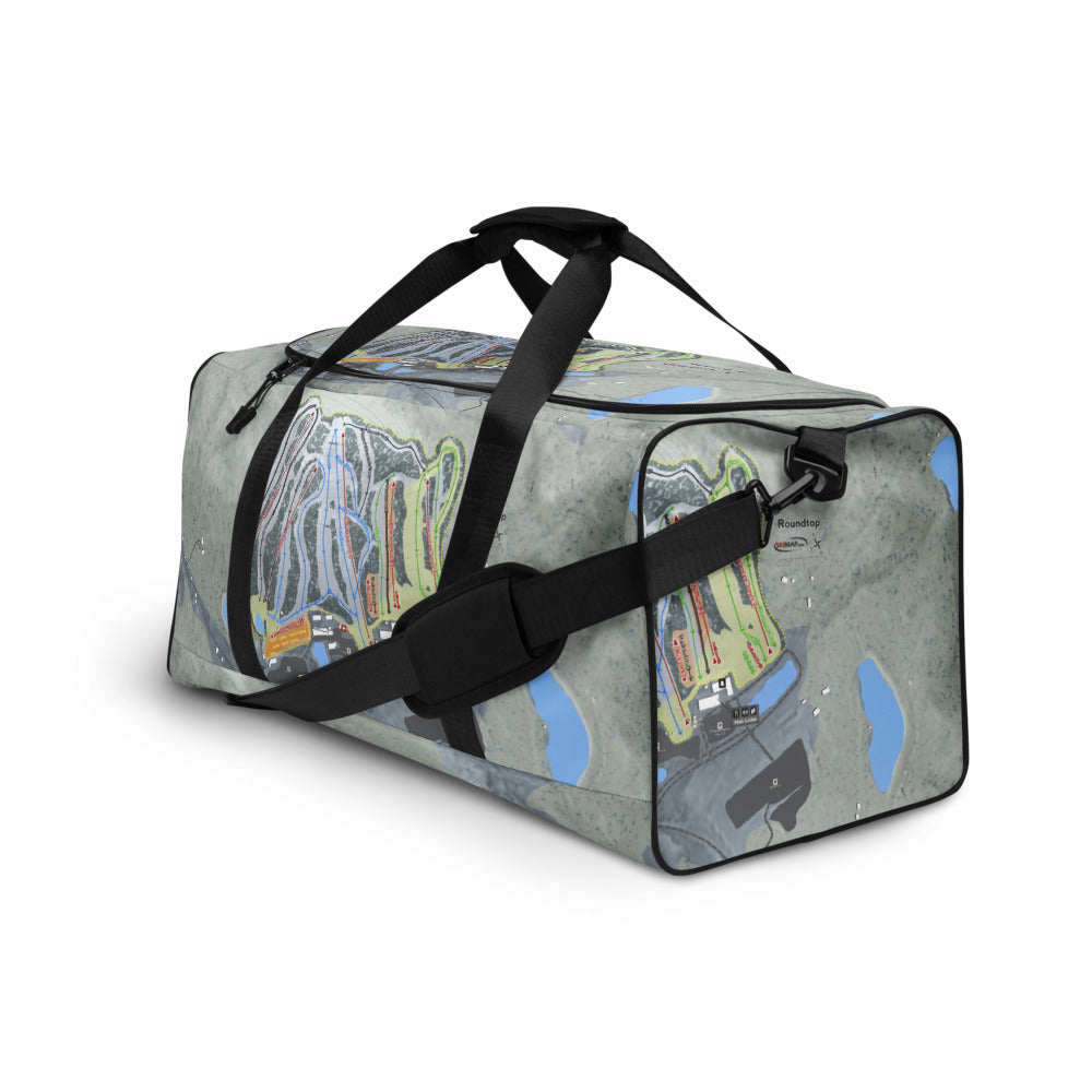 Roundtop, Pennsylvania Ski Trail Map Duffle Bag - Powderaddicts