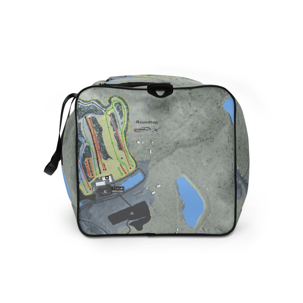 Roundtop, Pennsylvania Ski Trail Map Duffle Bag - Powderaddicts