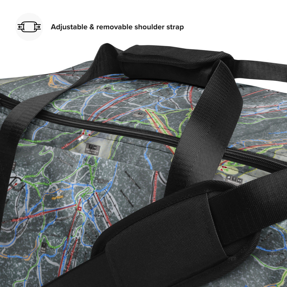 Killington, Vermont Ski Trail Map Printed Duffle Bag - Powderaddicts