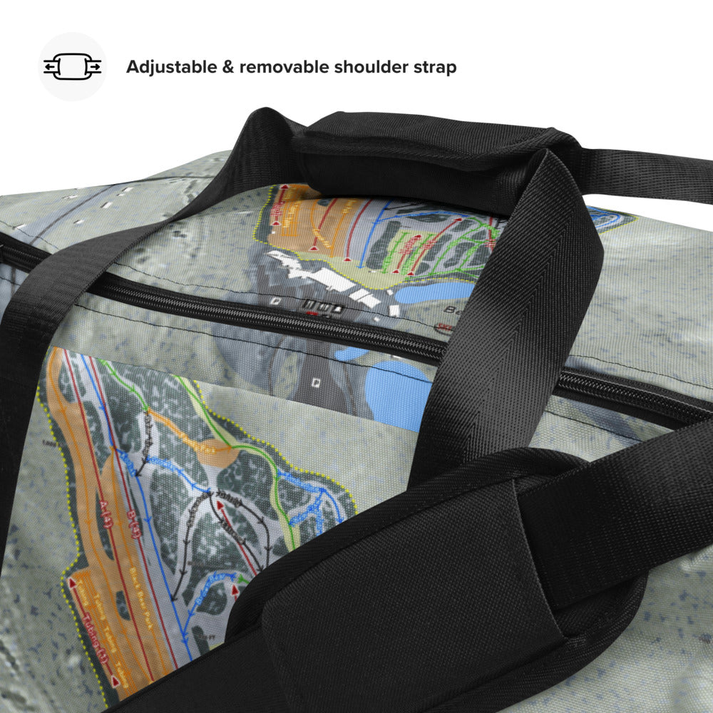 Bear Creek, Pennsylvania Ski Trail Map Duffle Bag - Powderaddicts