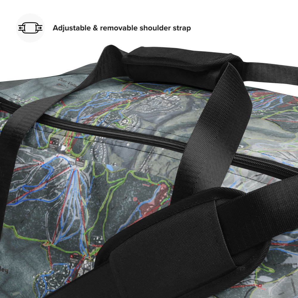 Deer Valley, Utah Ski Trail Map Duffle Bag - Powderaddicts