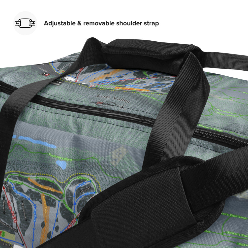 Lost Valley, Maine Ski Trail Map Duffle Bag - Powderaddicts