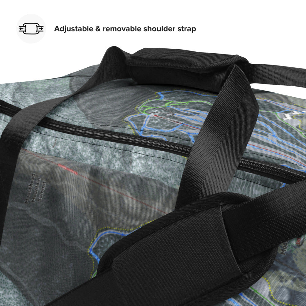 Moosehead Mountain, Maine Ski Trail Map Duffle Bag - Powderaddicts