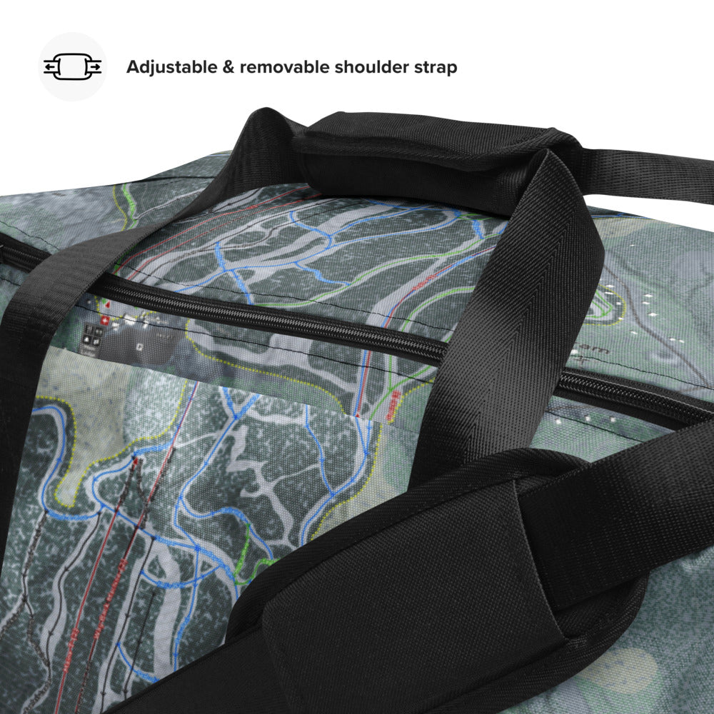 Mt Abram, Maine Ski Trail Map Duffle Bag - Powderaddicts