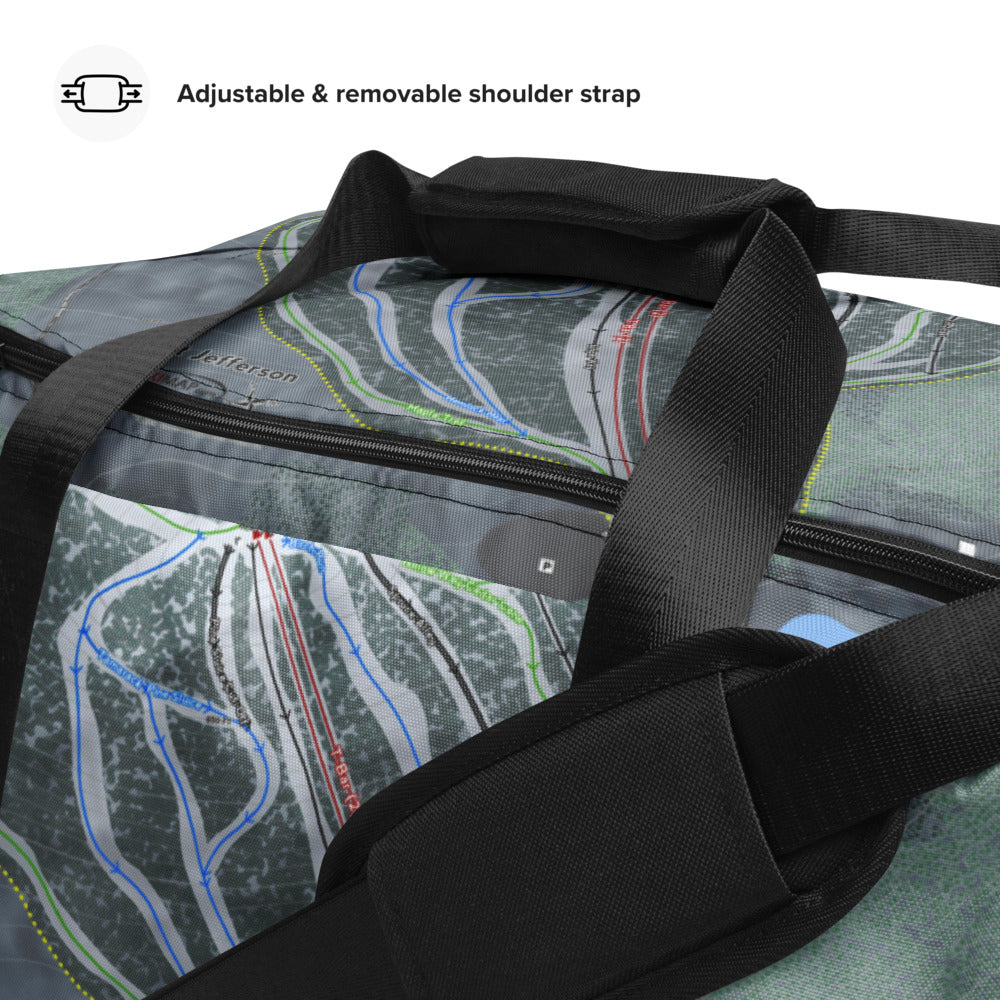 Mt Jefferson, Maine Ski Trail Map Duffle Bag - Powderaddicts